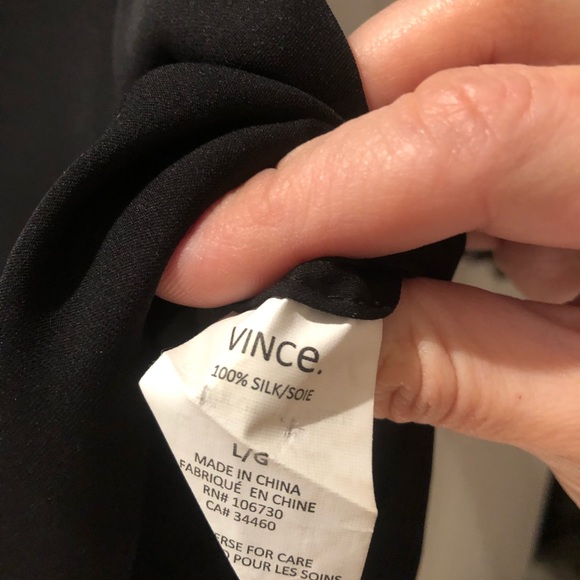 Vince Silk top/blouse black - Picture 4 of 5
